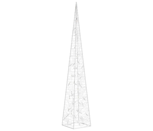 Cono de luz LED decorativo acrílico blanco cálido 120 cm