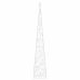 Cono de luz LED decorativo acrílico blanco cálido 120 cm