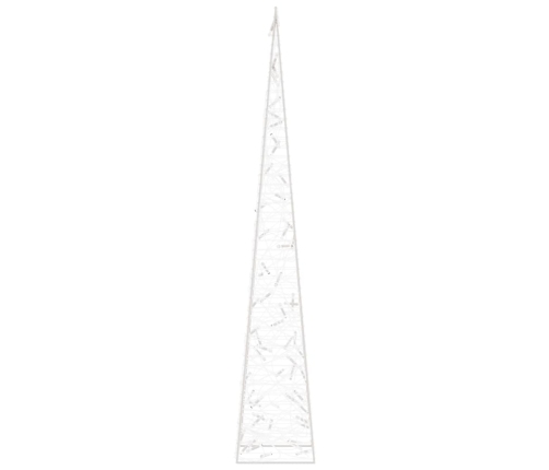 Cono de luz LED decorativo acrílico blanco cálido 120 cm