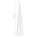 Cono de luz LED decorativo acrílico blanco cálido 120 cm