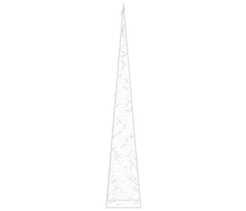 Cono de luz LED decorativo acrílico blanco frío 120 cm