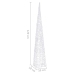 Cono de luz LED decorativo acrílico blanco frío 120 cm