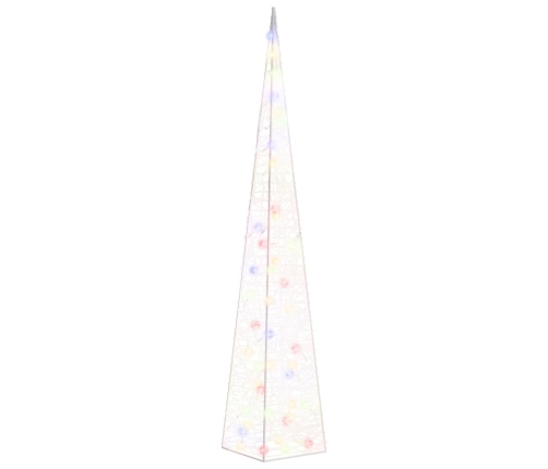 Cono de luz LED decorativo acrílico multicolor 120 cm