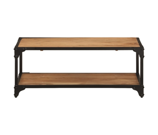 Mesa de centro de madera maciza acacia 90x45x35 cm