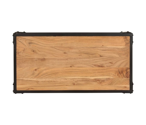 Mesa de centro de madera maciza acacia 90x45x35 cm