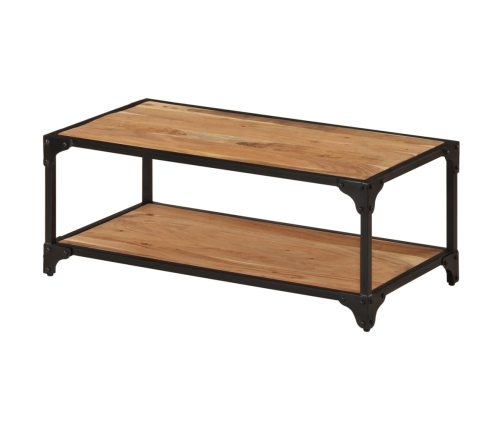 Mesa de centro de madera maciza acacia 90x45x35 cm