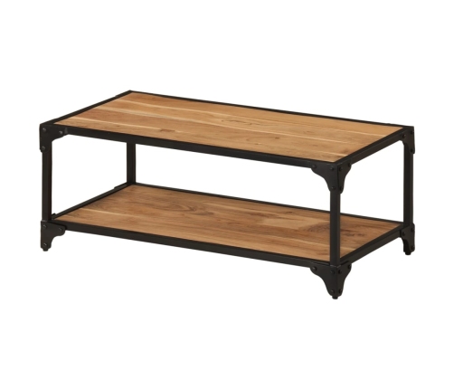 Mesa de centro de madera maciza acacia 90x45x35 cm