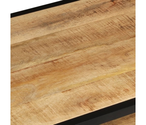 Mesa de centro de madera maciza de mango rugosa 90x45x35 cm