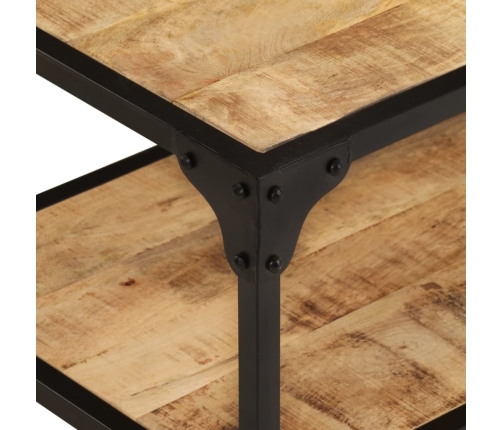 Mesa de centro de madera maciza de mango rugosa 90x45x35 cm