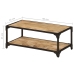 Mesa de centro de madera maciza de mango rugosa 90x45x35 cm