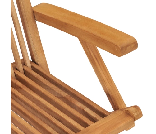 Sillas de jardín 8 uds madera teca con cojines gris taupe