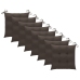 Sillas de jardín 8 uds madera teca con cojines gris taupe
