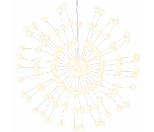 Luz de petardo de navidad exterior blanco cálido 140 LEDs 20 cm