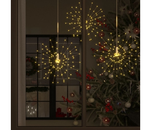 Luz de petardo de navidad exterior blanco cálido 140 LEDs 20 cm