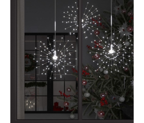 Luz de petardo de navidad exterior blanco frío 140 LEDs 20 cm