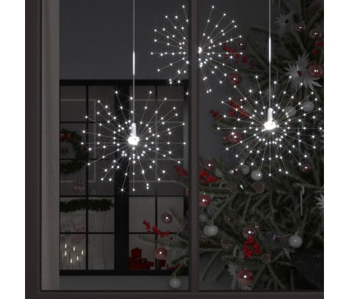 Luz de petardo de navidad exterior blanco frío 4 uds 560 LEDs