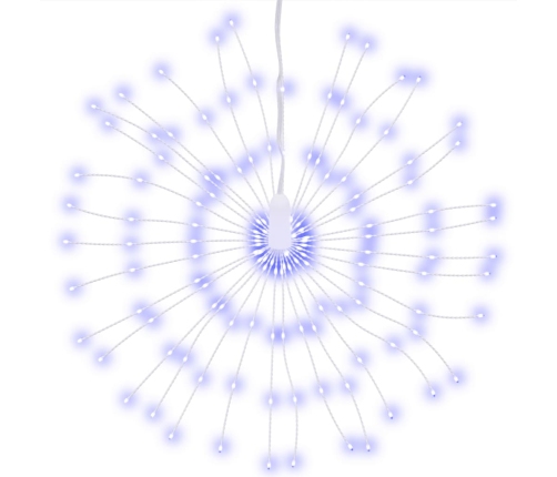 Luces de petardo de navidad exterior azul 10 uds 1400 LED 20 cm