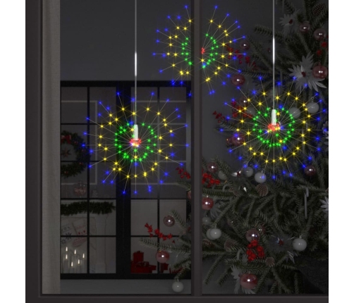 Luz de petardo de navidad exterior multicolor 140 LEDs 20 cm