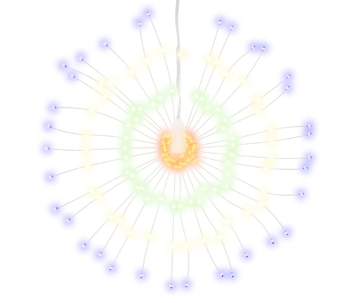 Luces de petardo de navidad exterior 2 uds multicolor 280 LEDs