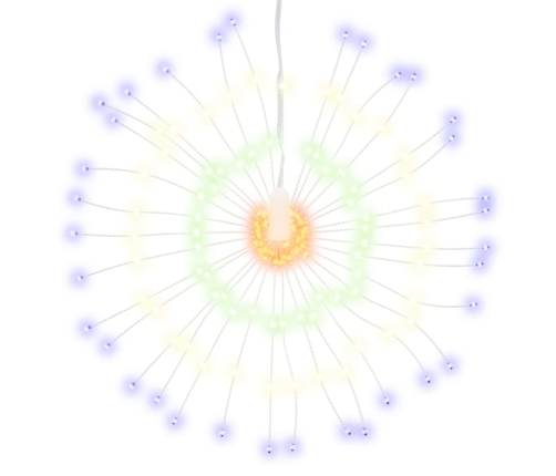 Luces de petardo de navidad exterior 4 uds multicolor 560 LEDs