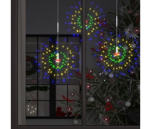 Luces de petardo de navidad exterior 4 uds multicolor 560 LEDs