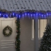 Luces carámbanos de Navidad control remoto 40 uds acrílico azul