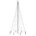 Árbol de Navidad con poste de metal 500 LEDs blanco cálido 3 m