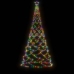 Árbol de Navidad con poste de metal 500 LEDs de colores 3 m