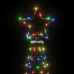 Árbol de Navidad con poste de metal 500 LEDs de colores 3 m