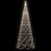 Árbol de Navidad con poste de metal 1400 LEDs blanco frío 5 m