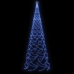 Árbol de Navidad con poste de metal 1400 LEDs azul 5 m