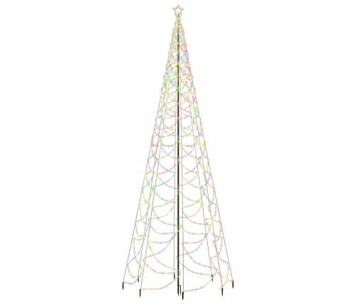 Árbol de Navidad con poste de metal 1400 LEDs de colores 5 m