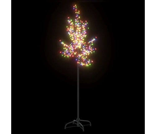 Árbol de Navidad 220 LEDs de colores flores de cerezo 220 cm