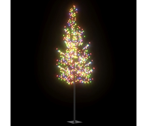 Árbol de Navidad 600 LEDs de colores flores de cerezo 300 cm