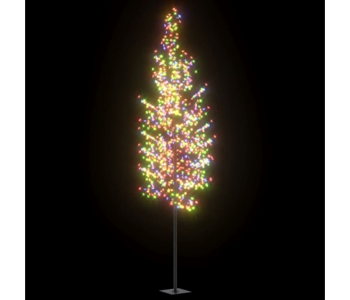 Árbol de Navidad 1200 LEDs de colores flores de cerezo 400 cm