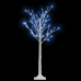 Árbol de Navidad 120 LEDs azul sauce interior exterior 1,2 m