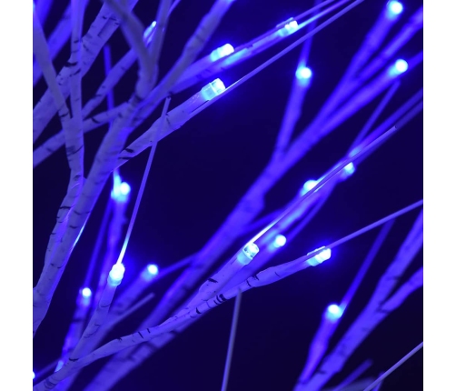 Árbol de Navidad 120 LEDs azul sauce interior exterior 1,2 m