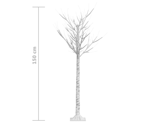 Árbol de Navidad LED blanco frío sauce interior exterior 1,5 m