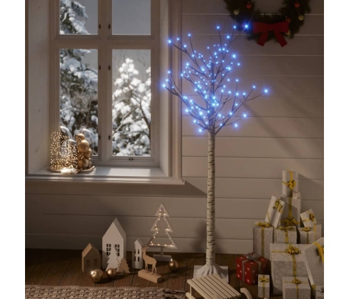 Árbol de Navidad LED azul sauce de interior y exterior 1,5 m