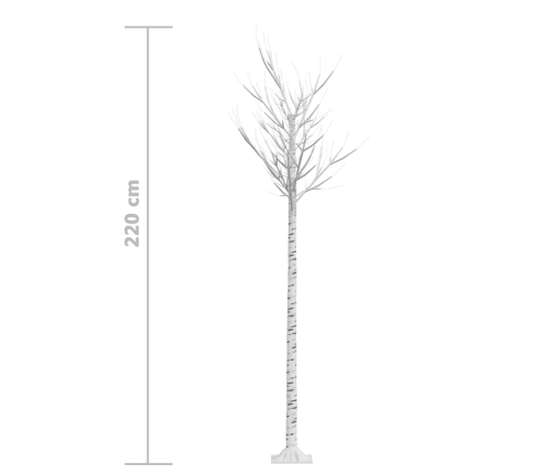 Árbol de Navidad LED blanco frío sauce interior exterior 2,2 m