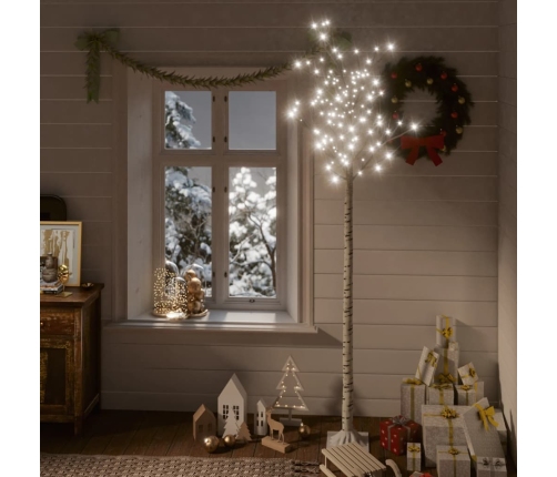 Árbol de Navidad LED blanco frío sauce interior exterior 2,2 m