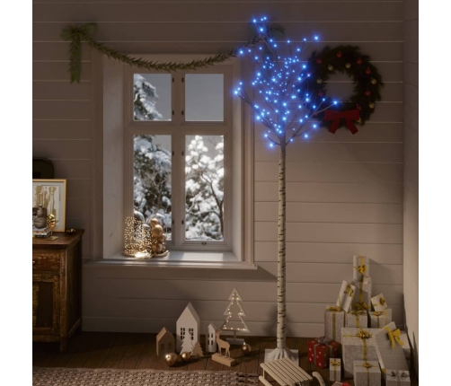 Árbol de Navidad LED azul sauce de interior y exterior 2,2 m