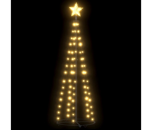 Árbol de Navidad forma de cono 70 LED blanco cálido 50x120 cm