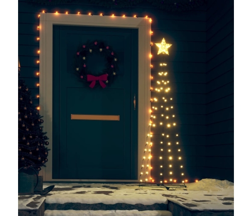 Árbol de Navidad forma de cono 70 LED blanco cálido 50x120 cm