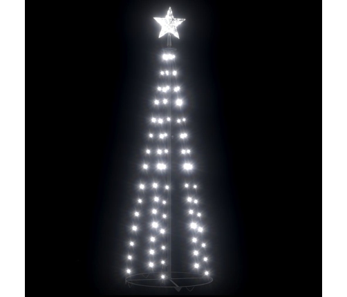 Árbol de Navidad cónico 70 LED blanco frío 50x120 cm