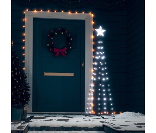 Árbol de Navidad cónico 70 LED blanco frío 50x120 cm