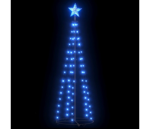 Árbol cono de Navidad 70 LEDs decoración azul 50x120 cm