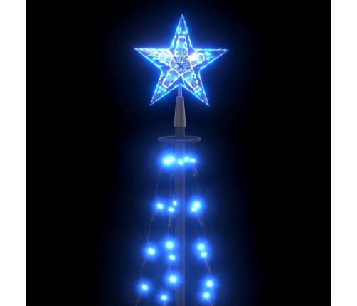 Árbol cono de Navidad 70 LEDs decoración azul 50x120 cm