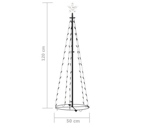 Árbol de Navidad cónico 70 LED blanco frío 50x120 cm