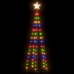 Árbol cono de Navidad 84 LEDs decoración colores 50x150 cm